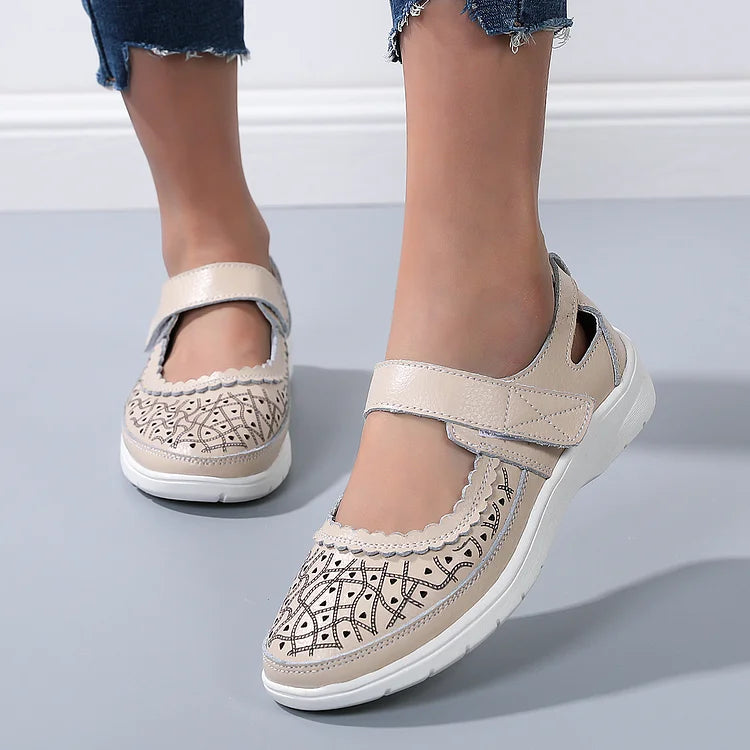 Luvik | Orthopedic comfort shoes made of white leather for women