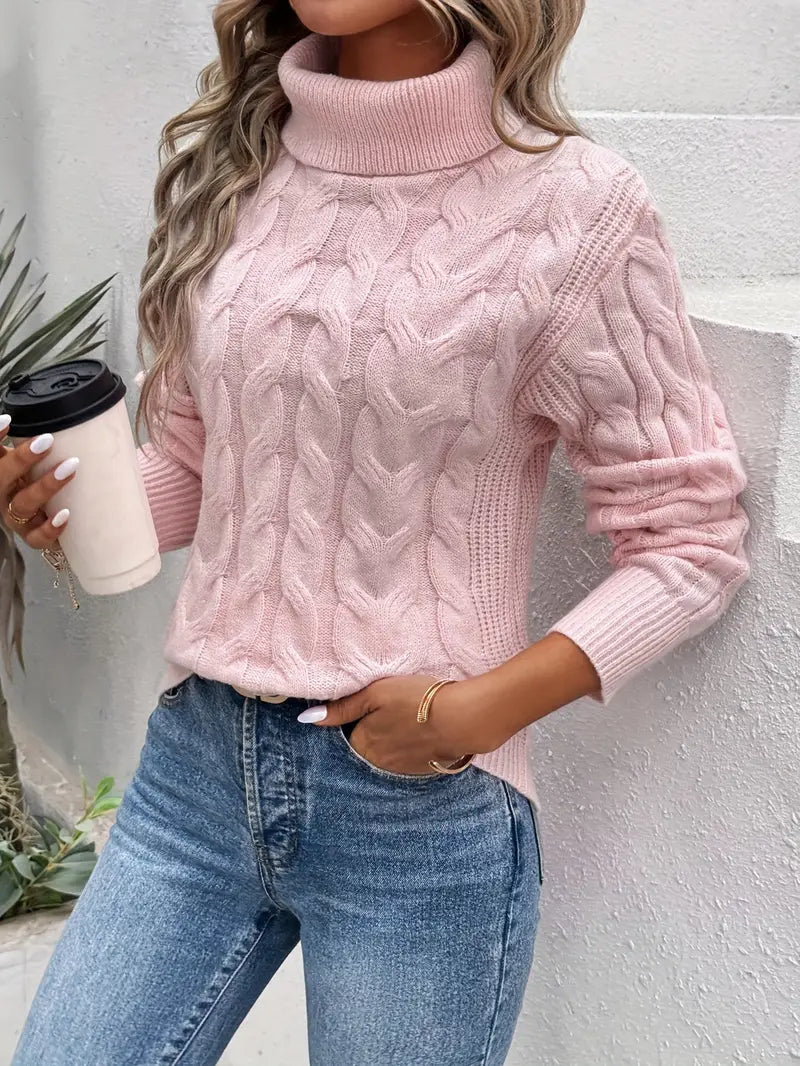 Luvik | Cable Knit Turtleneck