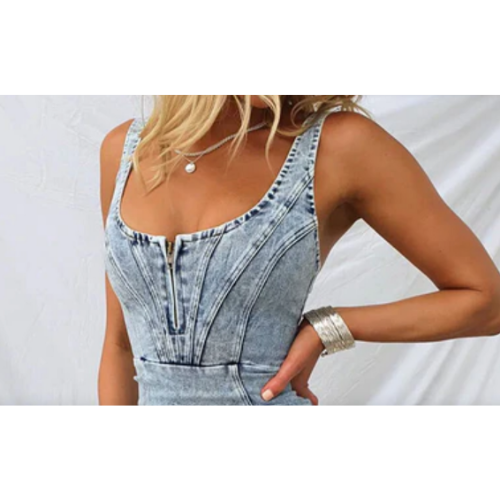 Luvik | Slim Fit Denim Dress for a Chic Look