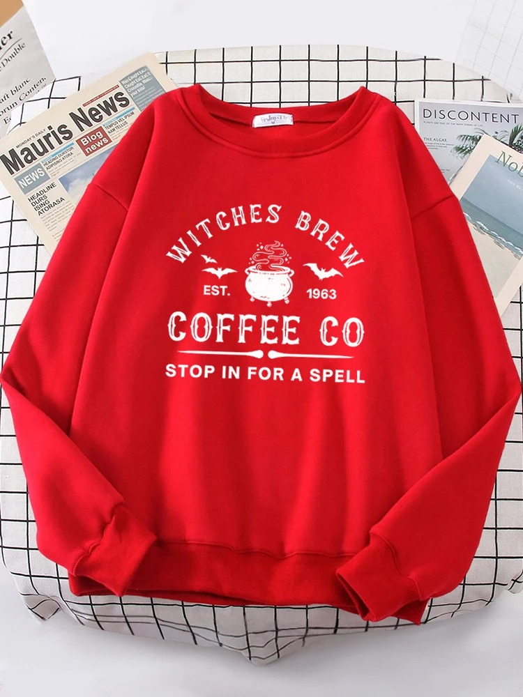 Luvik | Hauska Collegepaita "witches Brew Coffee Co" Printti Naisille