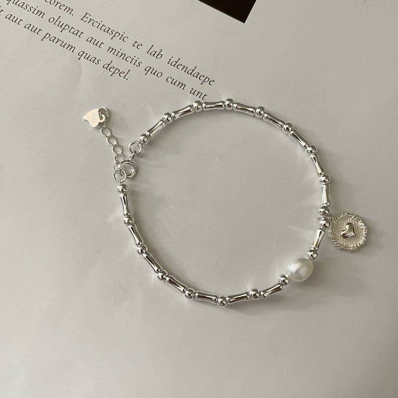 Luvik | Sterling Silver Bambus Helmiknotti Rannekoru