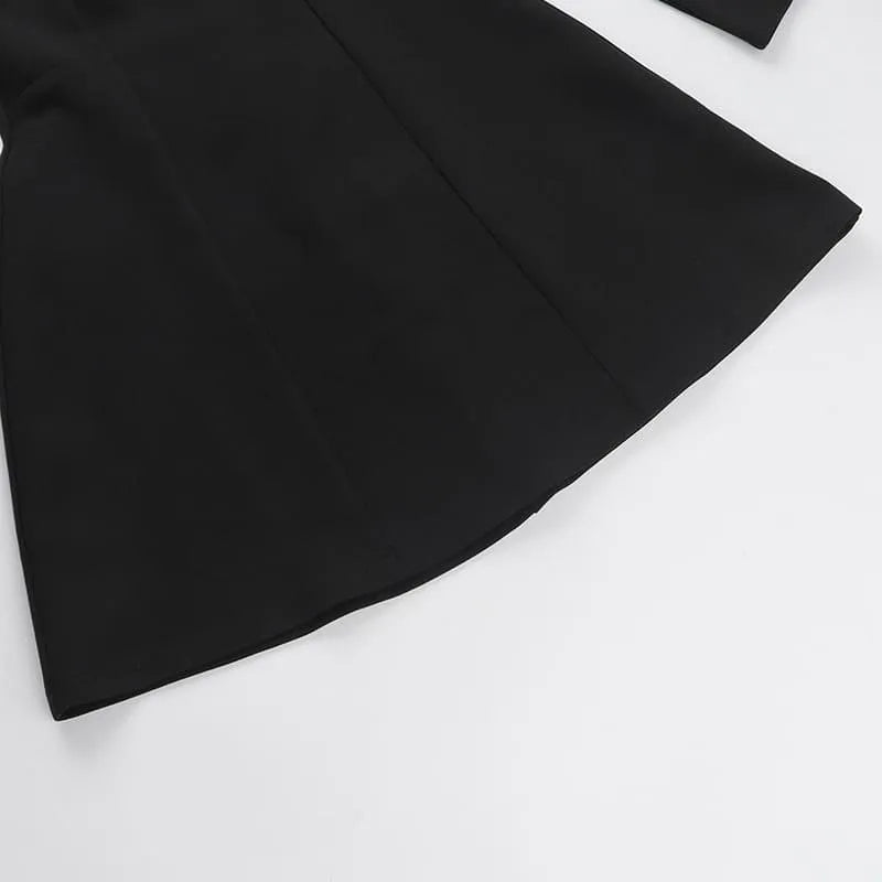 Luvik | Pitkähihaista mekkoa neliönmuotoisella kauluksella, Slim Fit