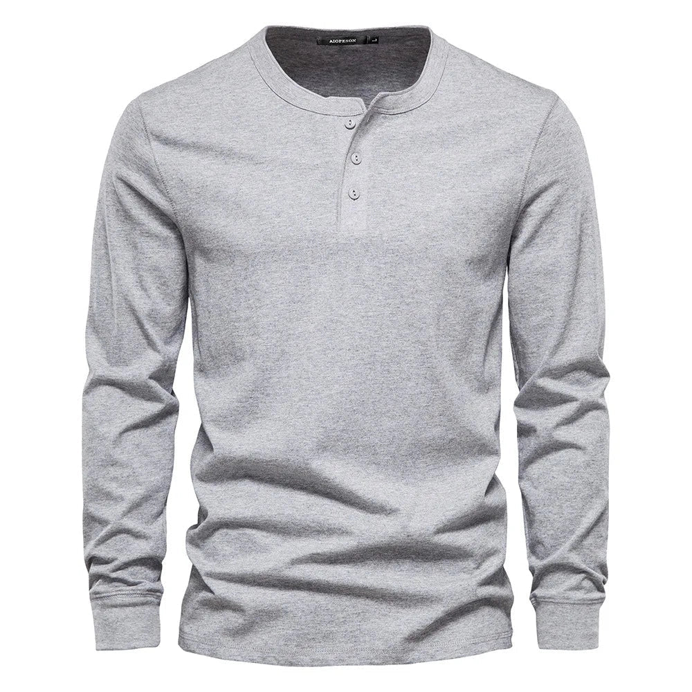 Luvik | Pitkähiha Slim Fit Henley Paita