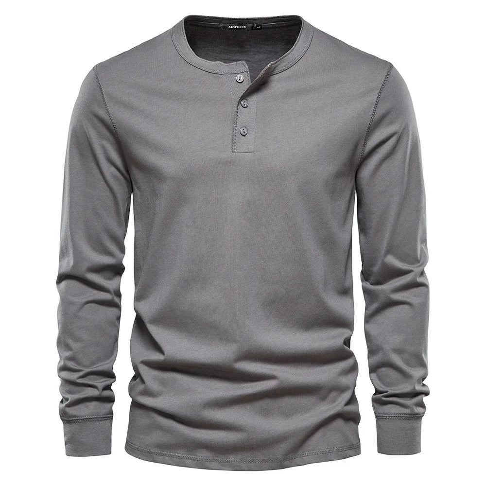 Luvik | Pitkähiha Slim Fit Henley Paita