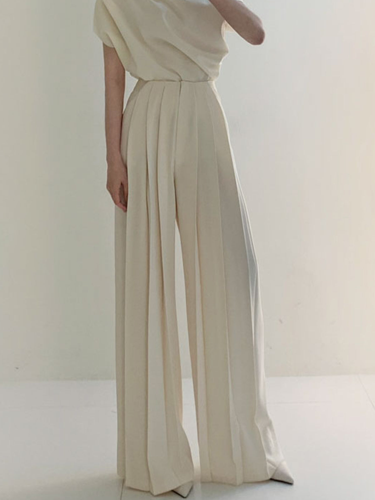 Luvik | Pleated High Waist Wide Pants