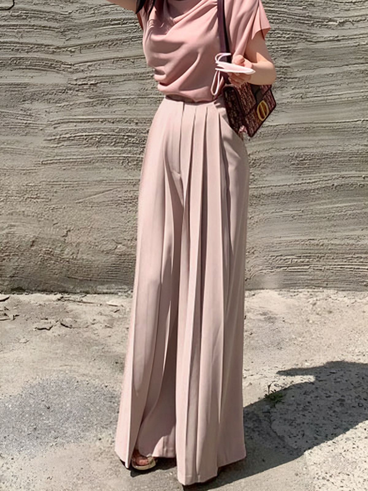 Luvik | Pleated High Waist Wide Pants