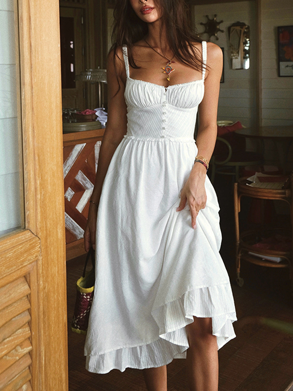 Luvik | Helma Cami yksinkertainen Midi Dress