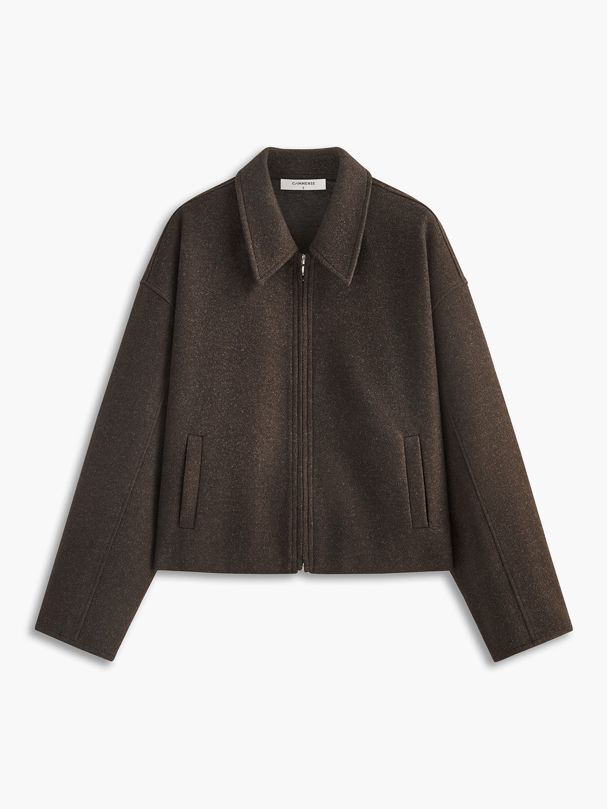 Luvik | Yksinkertainen vetoketju Tweed takki