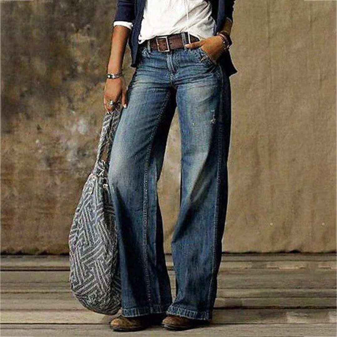 Luvik | Tyylikkäät Loose Denim Housut naisille