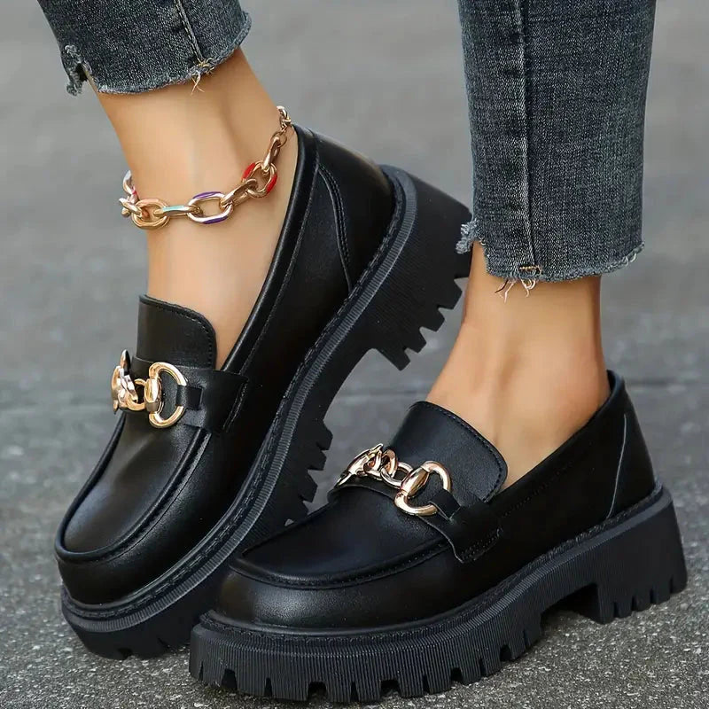 Luvik | Loafers, Slip On, Dekor Kette, Naisten kengät, Alustakengät