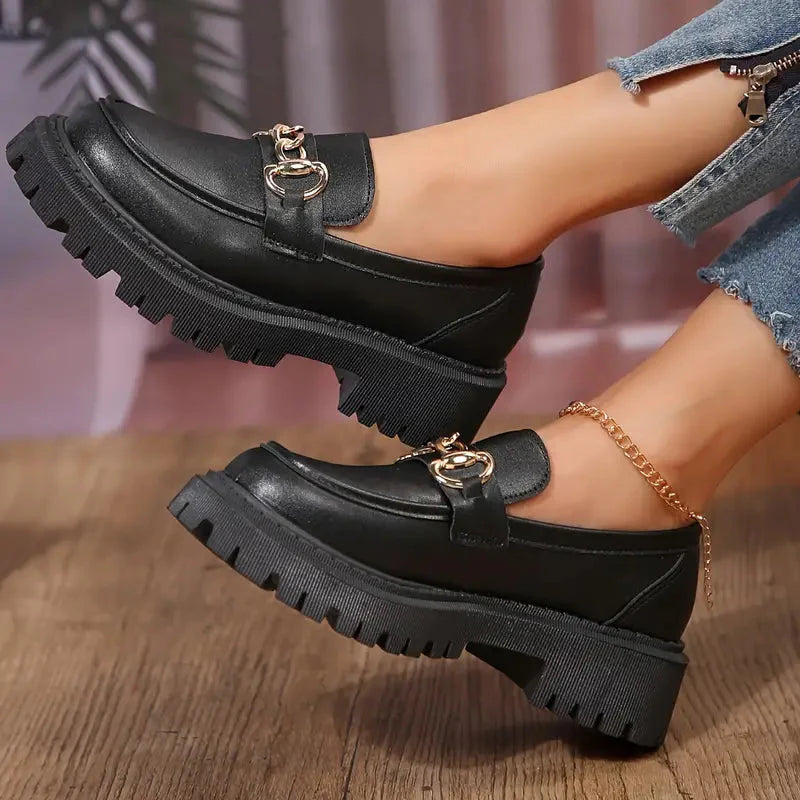 Luvik | Loafers, Slip On, Dekor Kette, Naisten kengät, Alustakengät