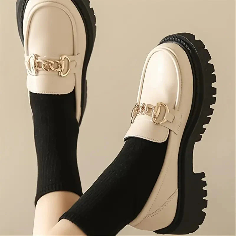 Luvik | Loafers, Slip On, Dekor Kette, Naisten kengät, Alustakengät