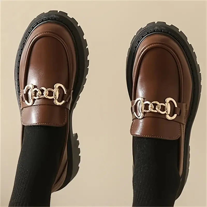 Luvik | Loafers, Slip On, Dekor Kette, Naisten kengät, Alustakengät