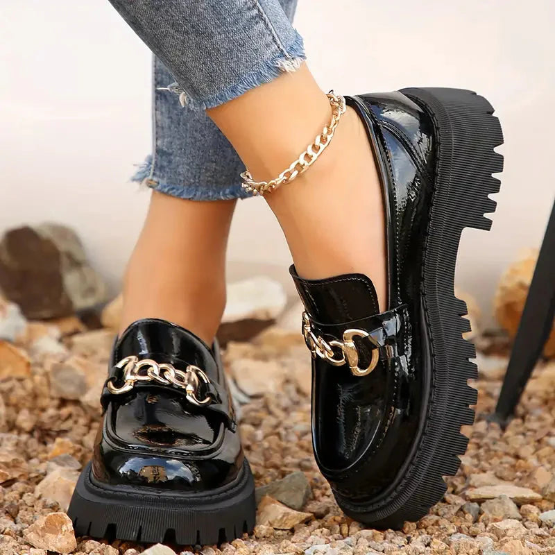 Luvik | Loafers, Slip On, Dekor Kette, Naisten kengät, Alustakengät