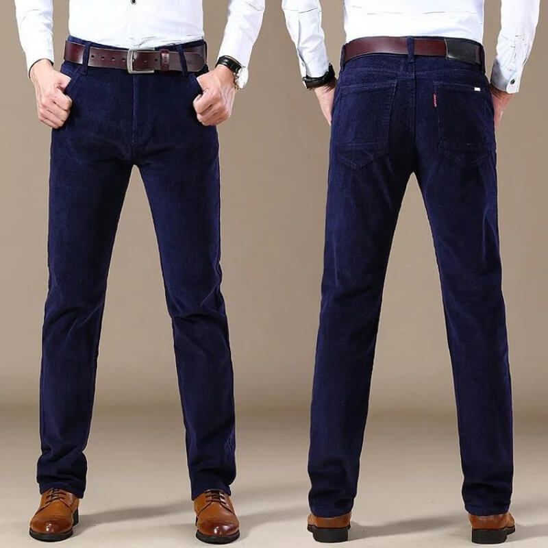 Luvik | Miesten Regular Fit Suorat Jalkapanssarifarkut
