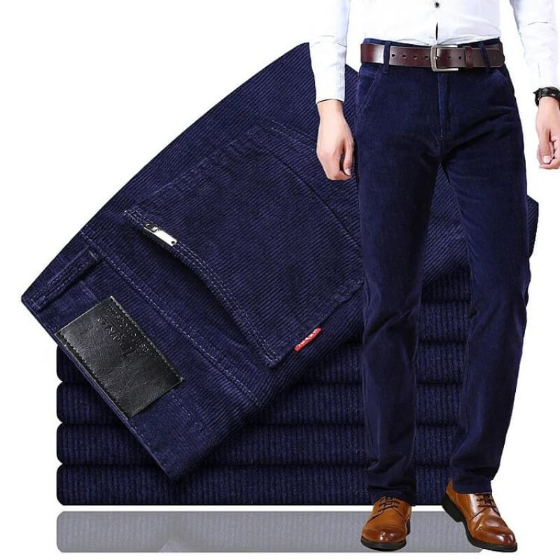 Luvik | Miesten Regular Fit Suorat Jalkapanssarifarkut