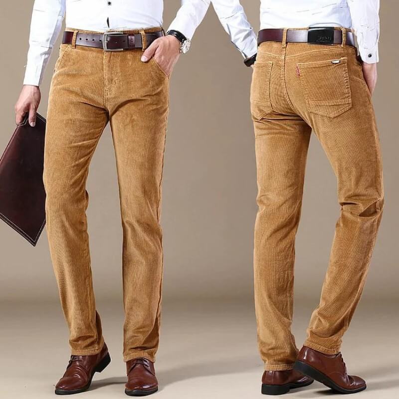 Luvik | Miesten Regular Fit Suorat Jalkapanssarifarkut