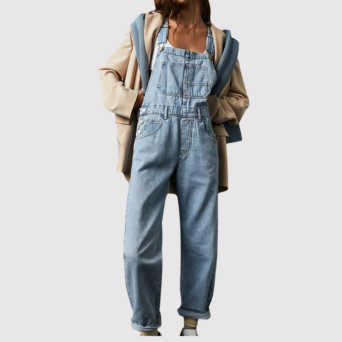 Luvik | Overall LOOSE Fit Hihaton Haalarimekko Naisille