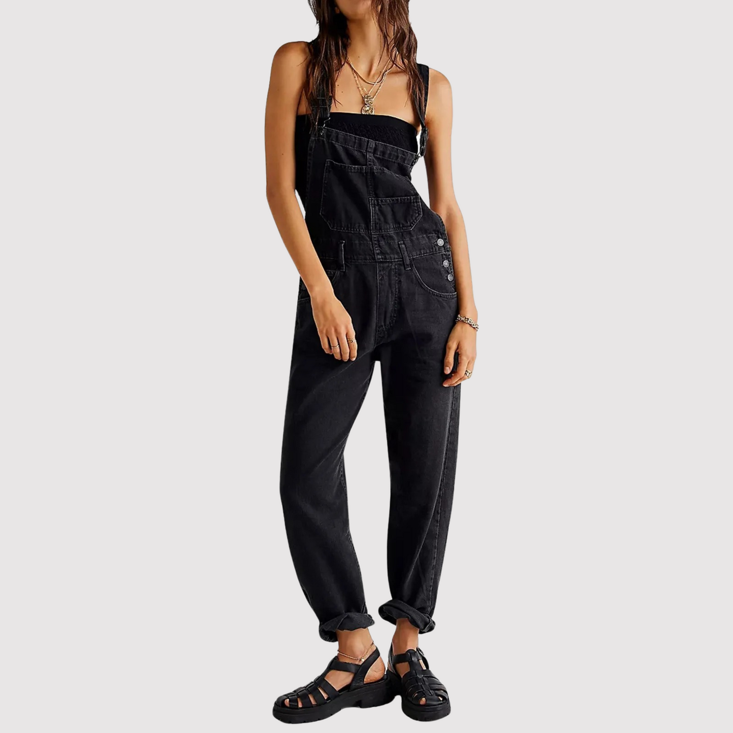 Luvik | Overall LOOSE Fit Hihaton Haalarimekko Naisille