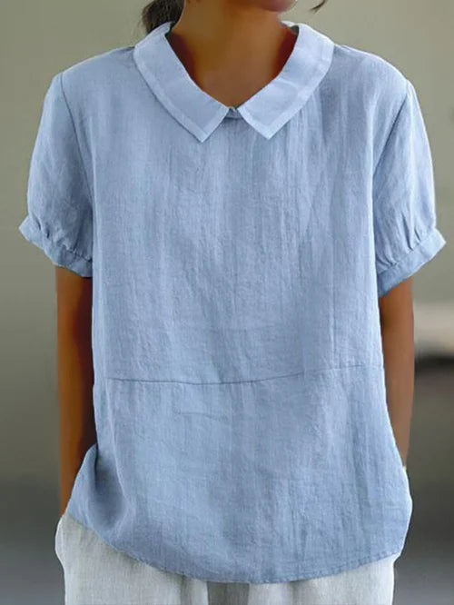 Luvik | Puuvilla and linen solid color shirt