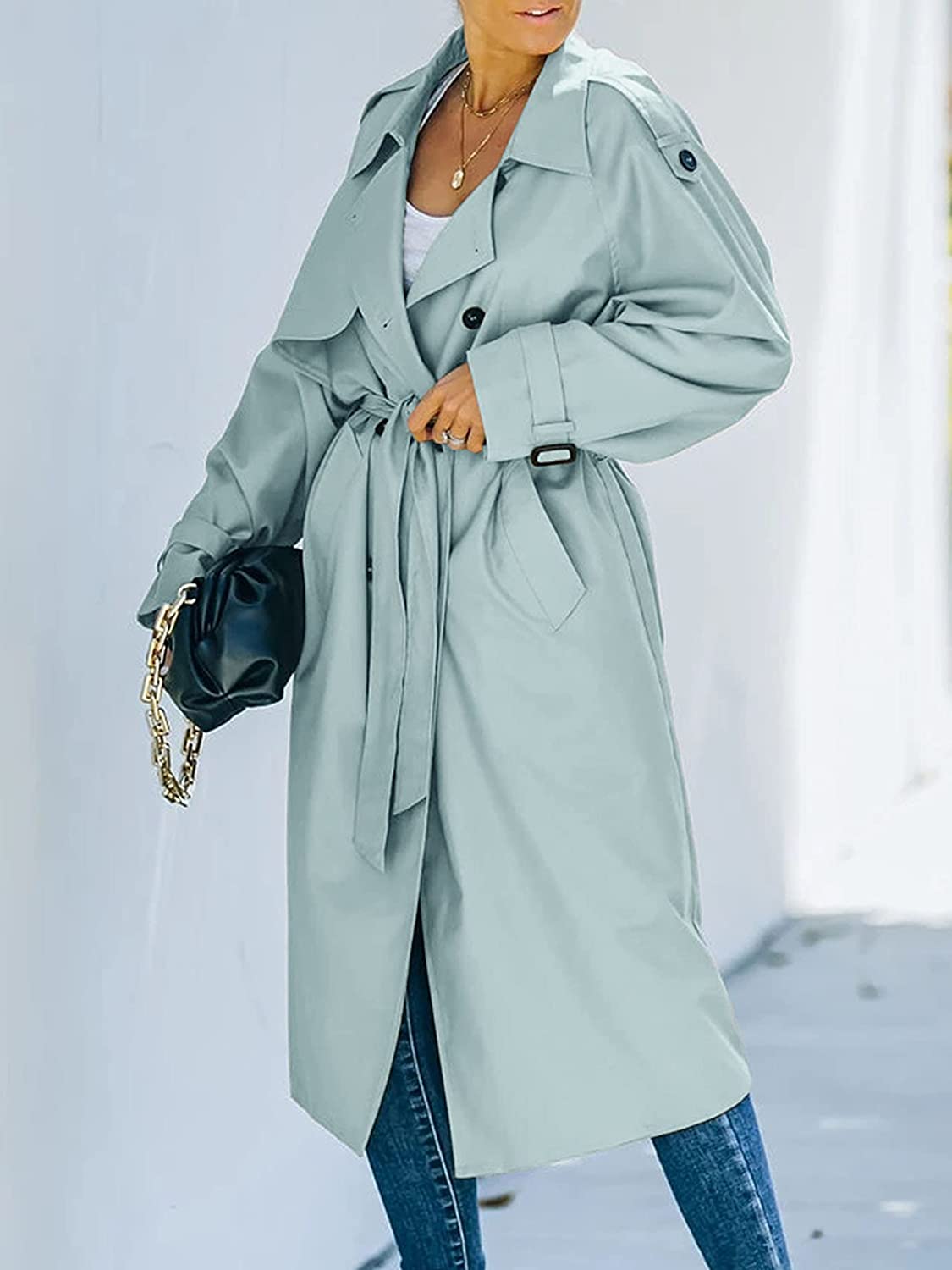 Luvik | K klassinen trenchcoat kaksinkertaisella nappisuljennalla naisille