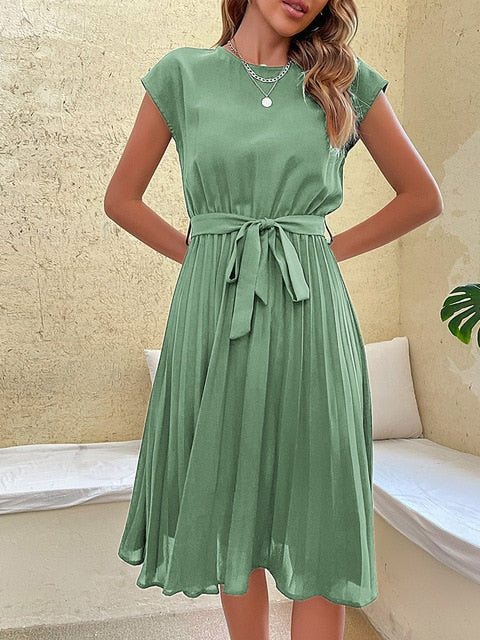 Luvik | Pleated Airy Mini Dress for Women Shannig