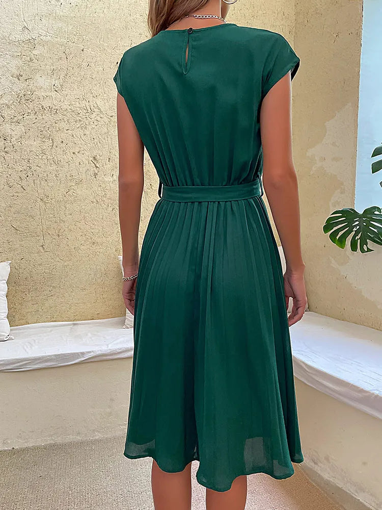 Luvik | Pleated Airy Mini Dress for Women Shannig