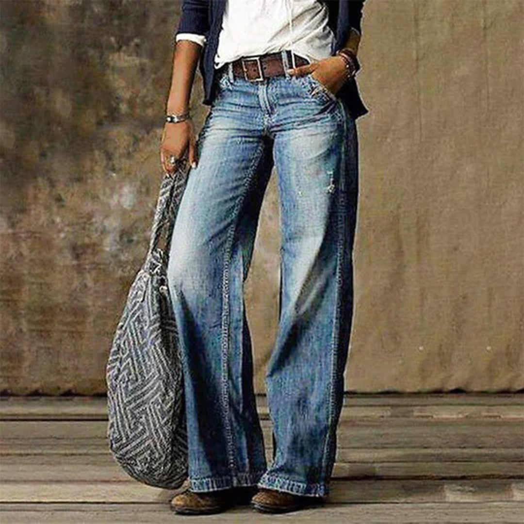 Luvik | Tyylikkäät Loose Denim Housut naisille