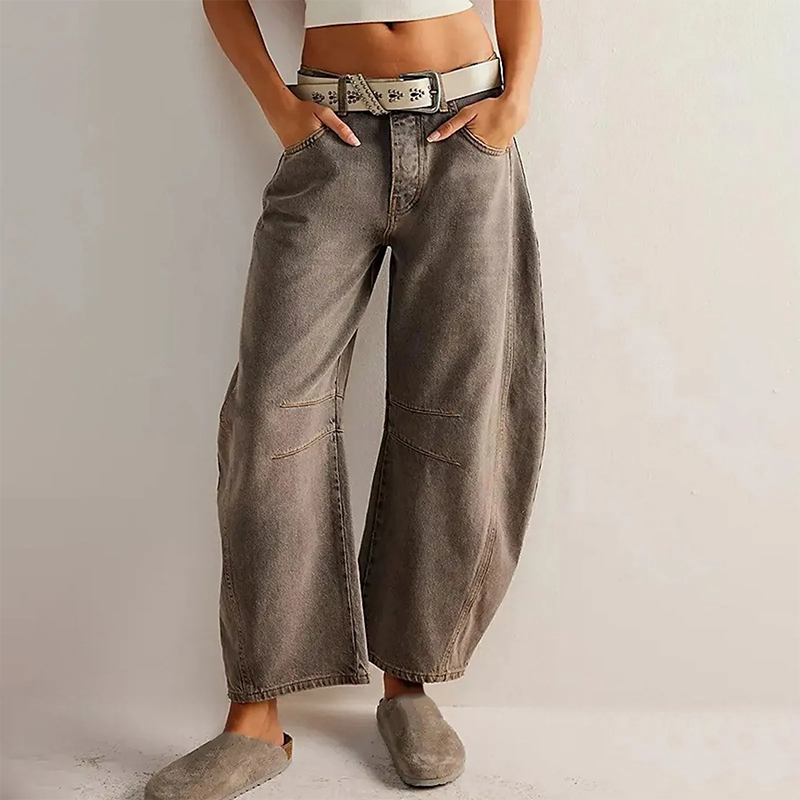 Luvik | Matala vyötärö Baggy Farkut Naisille Jeans