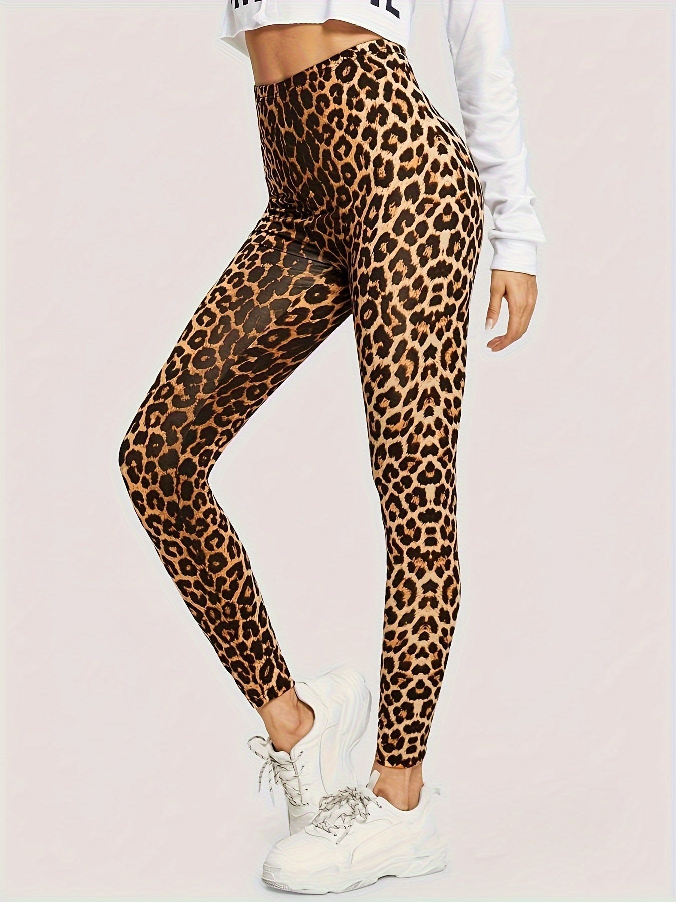 Luvik | Leggingsit Stretch Printattu Skinny Leggingsit Korkeavyötäröiset Leggingsit