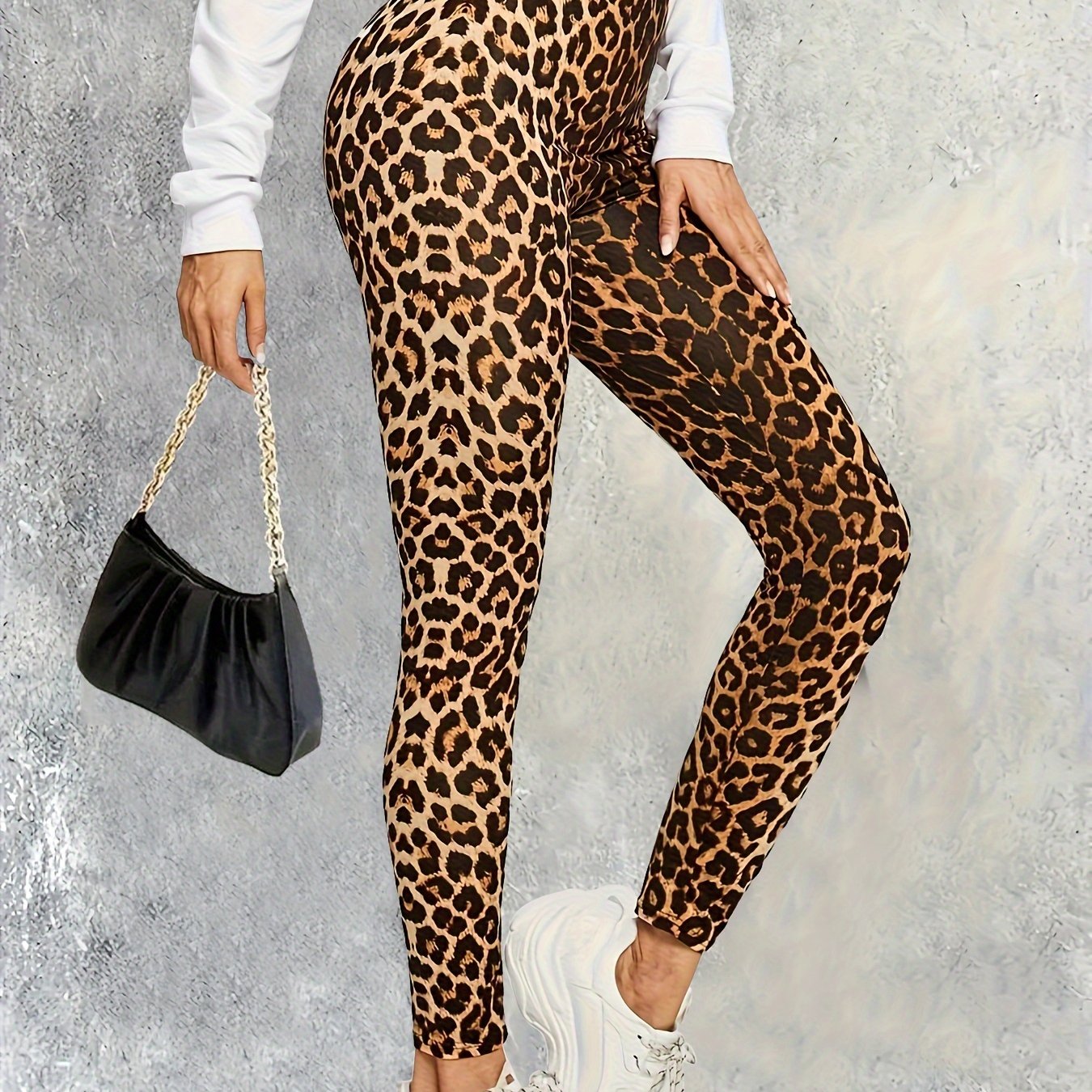 Luvik | Leggingsit Stretch Printattu Skinny Leggingsit Korkeavyötäröiset Leggingsit