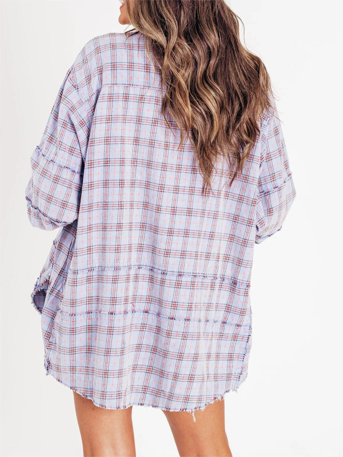 Luvik | Rake-edge overlong coat with pockets