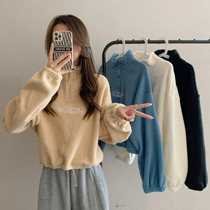 Femme Cozy Fleece Neljännes-vetoketju Pusero Luvik