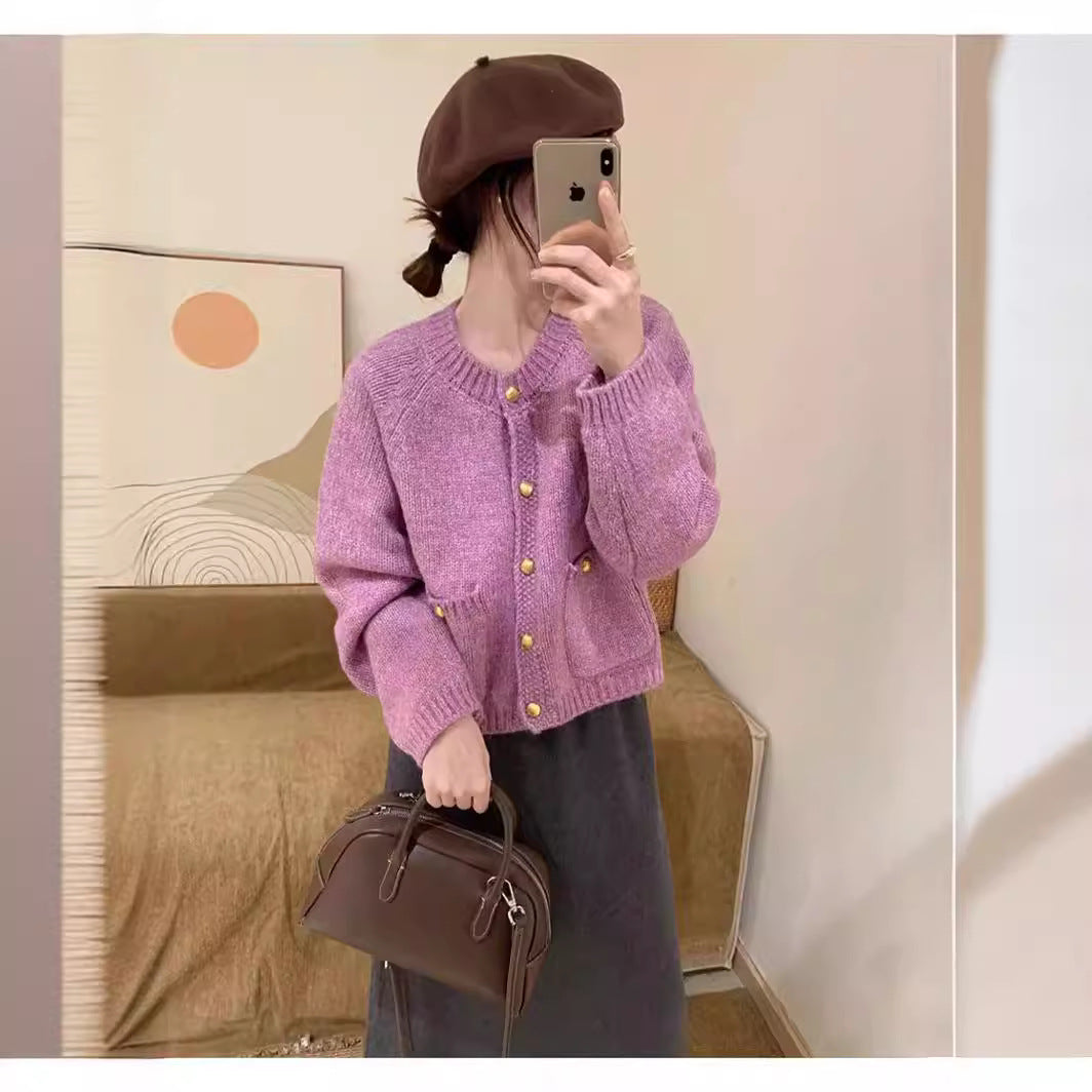 Luvik | Loose Cropped Sweater Coat – Lännen tyyli nuorekkaalla ilmeellä