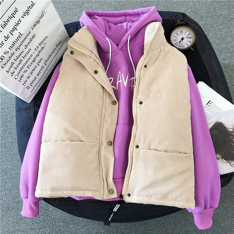 Femme Corduroy Puffer Liivi Luvik