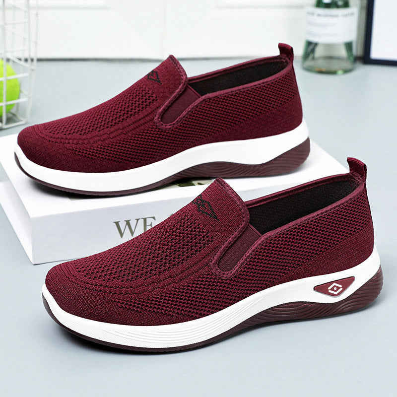 Naisten rento slip-on-tennarit hengittävällä neulemuotoilulla Luvik