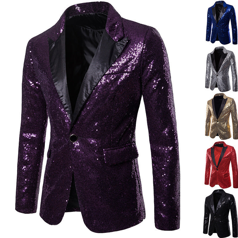 Miesten Paillette Virallinen Blazer Luvik