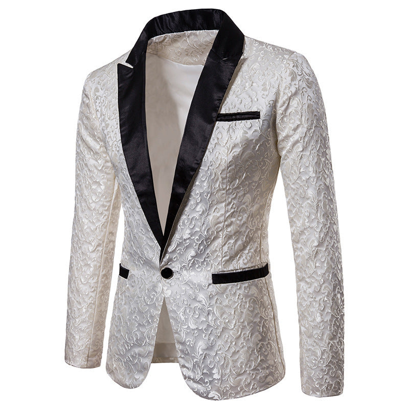 Miesten Elegantti Kukkakuosisatiini Blazer Luvik