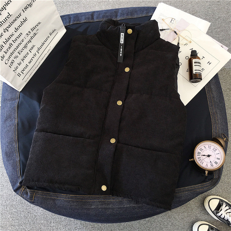 Femme Corduroy Puffer Liivi Luvik