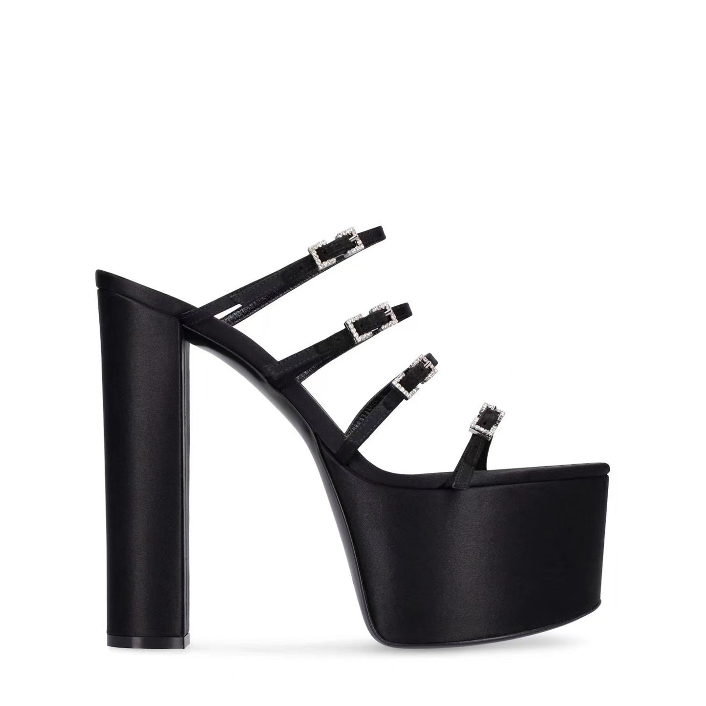 Femme Strappy Platform Slide Sandalit koristeellisilla soljilla Luvik