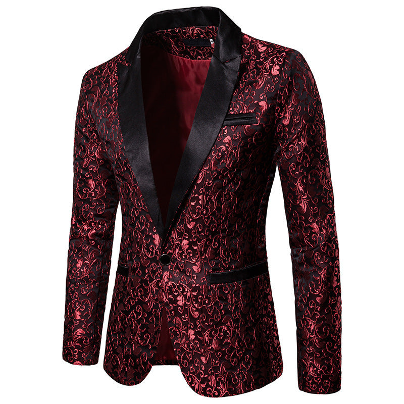 Miesten Elegantti Kukkakuosisatiini Blazer Luvik