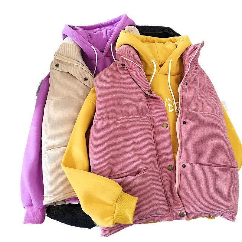 Femme Corduroy Puffer Liivi Luvik