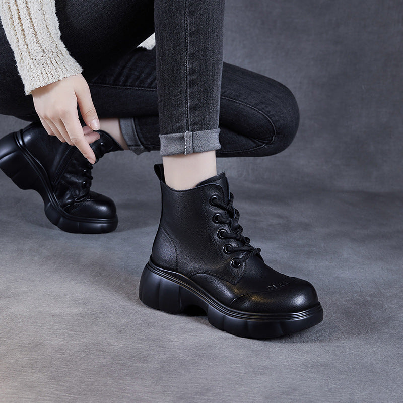 Nainen High-Top Muoti Taistelukengät chunky-pohjalla Luvik