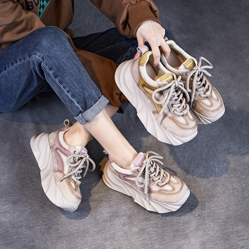 Naisten Chunky Platform Muoti Sneaker hengittävällä Mesh Luvik