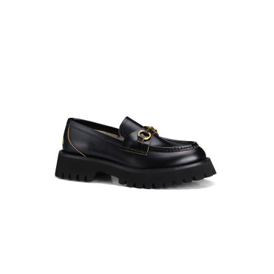 Naisille Chunky Loafers ylellisellä metall yksityiskohdalla ja kestävällä kumipohjalla Luvik