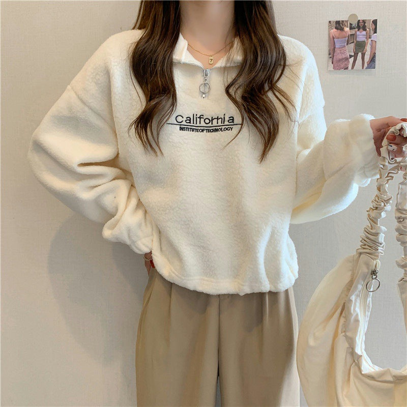 Femme Cozy Fleece Neljännes-vetoketju Pusero Luvik