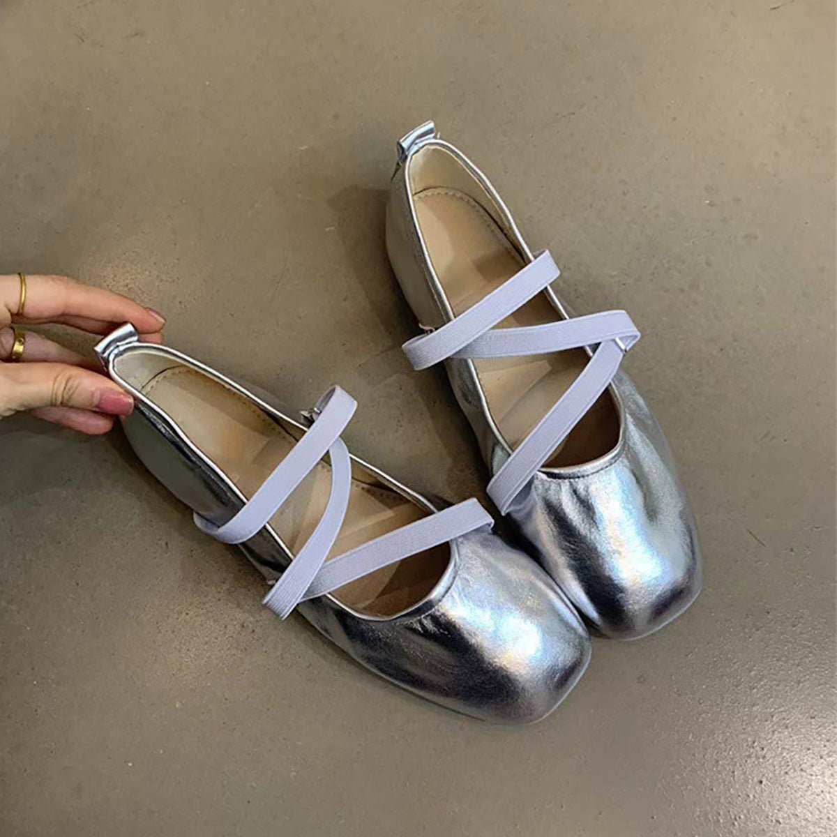 Naisten Ristihihna Ballerina Lattiat Luvik