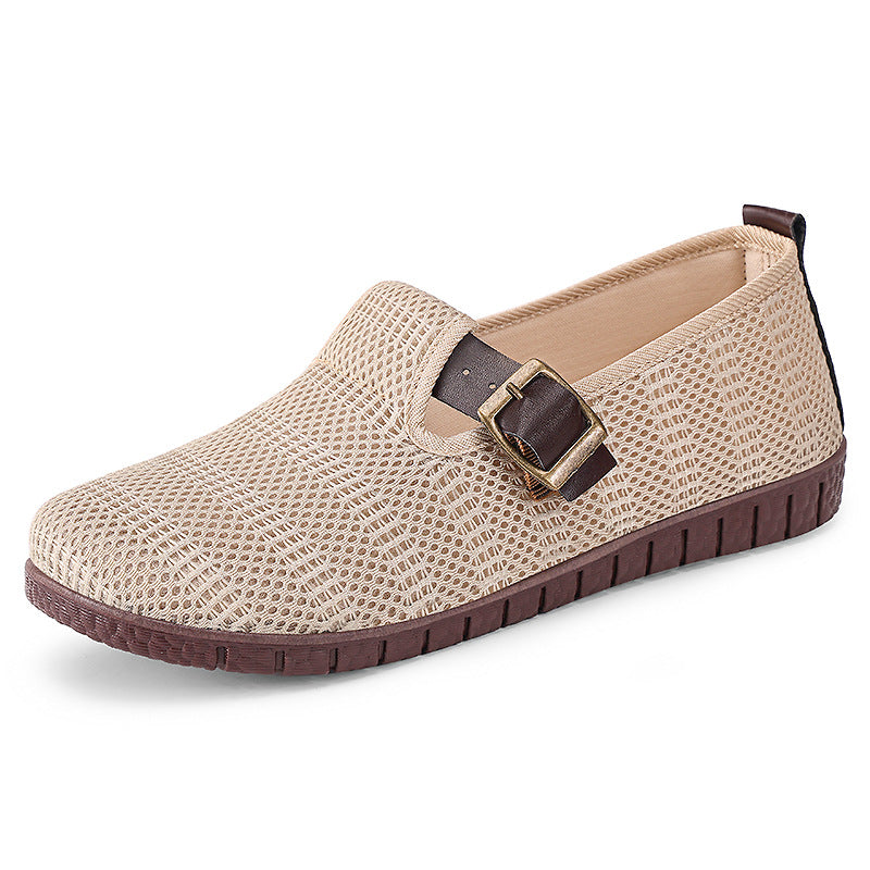 Naisten Hengittävät Slip-On Mokassinit Muodikkaalla Hihnalla Luvik
