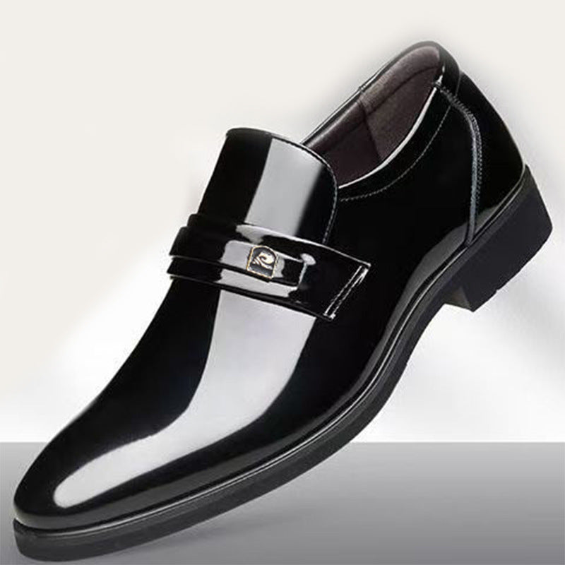 Miesten ylelliset lakatun nahkaiset slingback-kengät juhlakengät Luvik