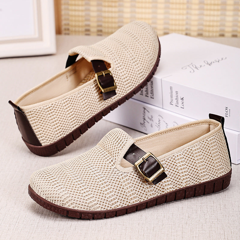 Naisten Hengittävät Slip-On Mokassinit Muodikkaalla Hihnalla Luvik